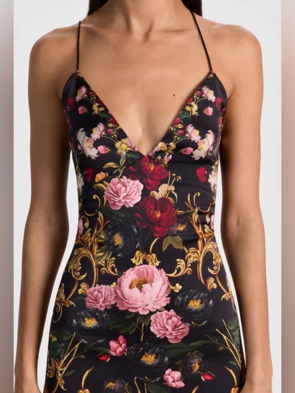 Alice + Olivia Milta Mermaid Slip Dress in Evermore Floral 0 - Picture 6 of 15